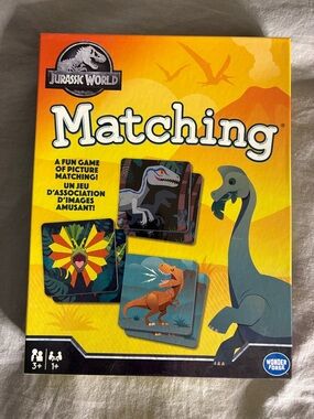 Jurassic World Dinosaur Memory Matching Game - Colorful Animal Tiles 72 pcs